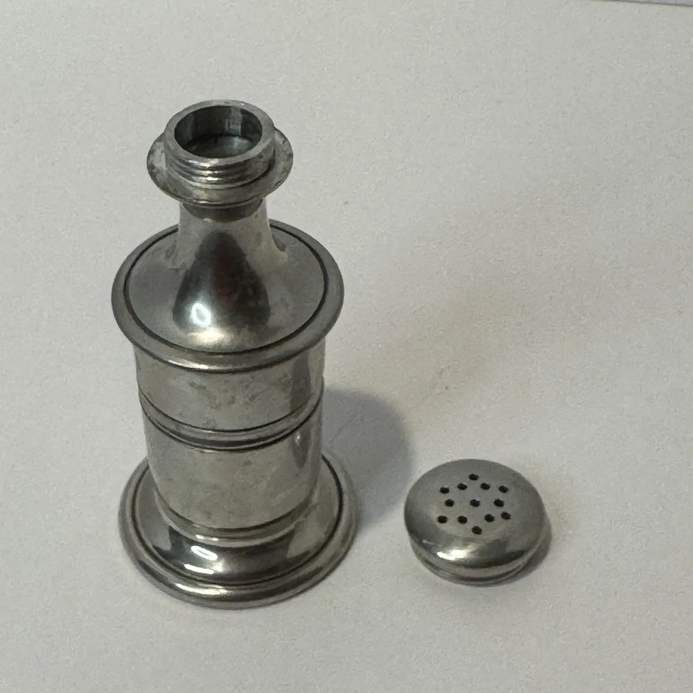 Vintage Shirley Williamsburg Virginia Handmade Pewter Salt Shaker